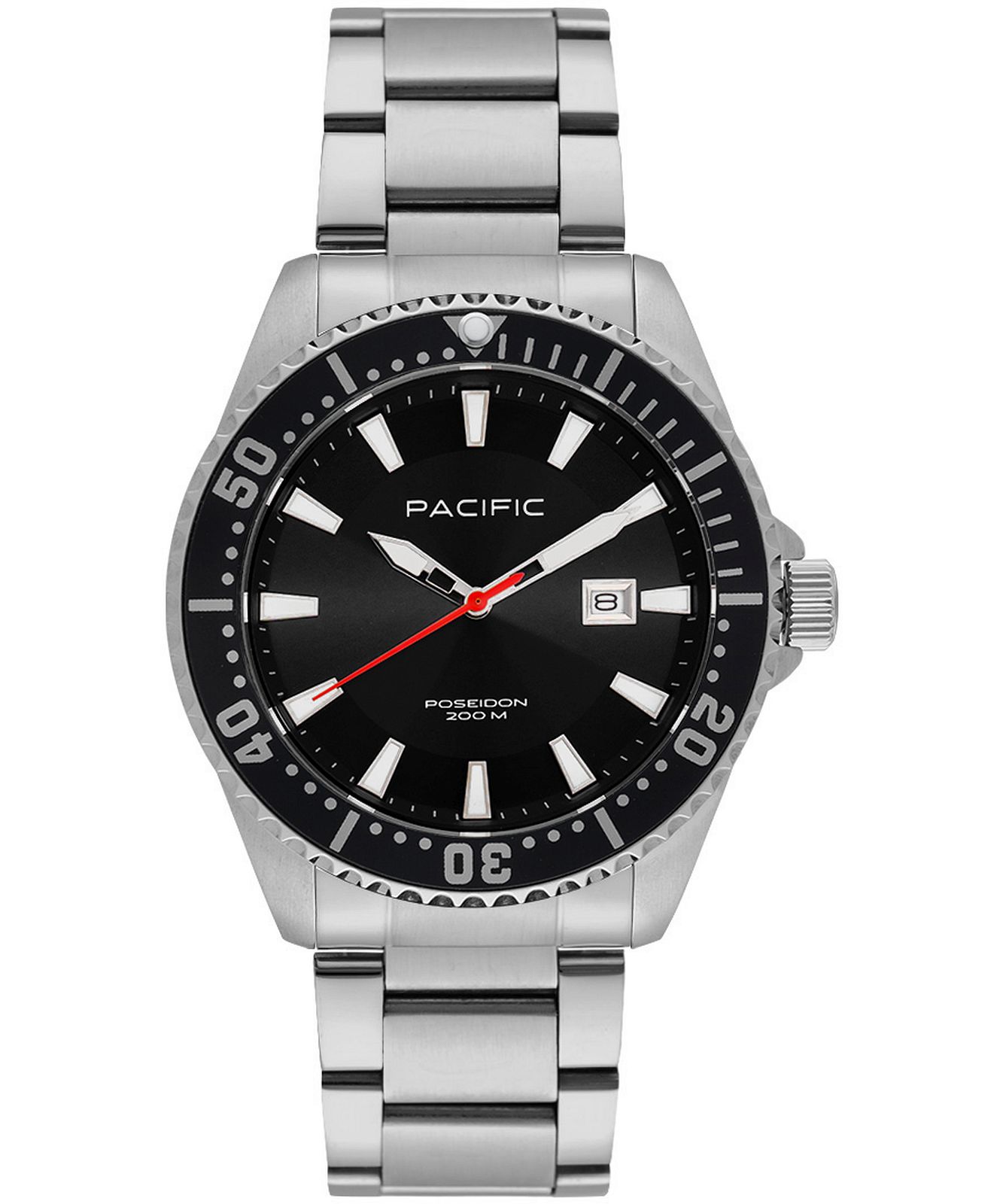 Pacific Poseidon SMPB-2001-01 stříbrný náramek, voděodolný, 200M