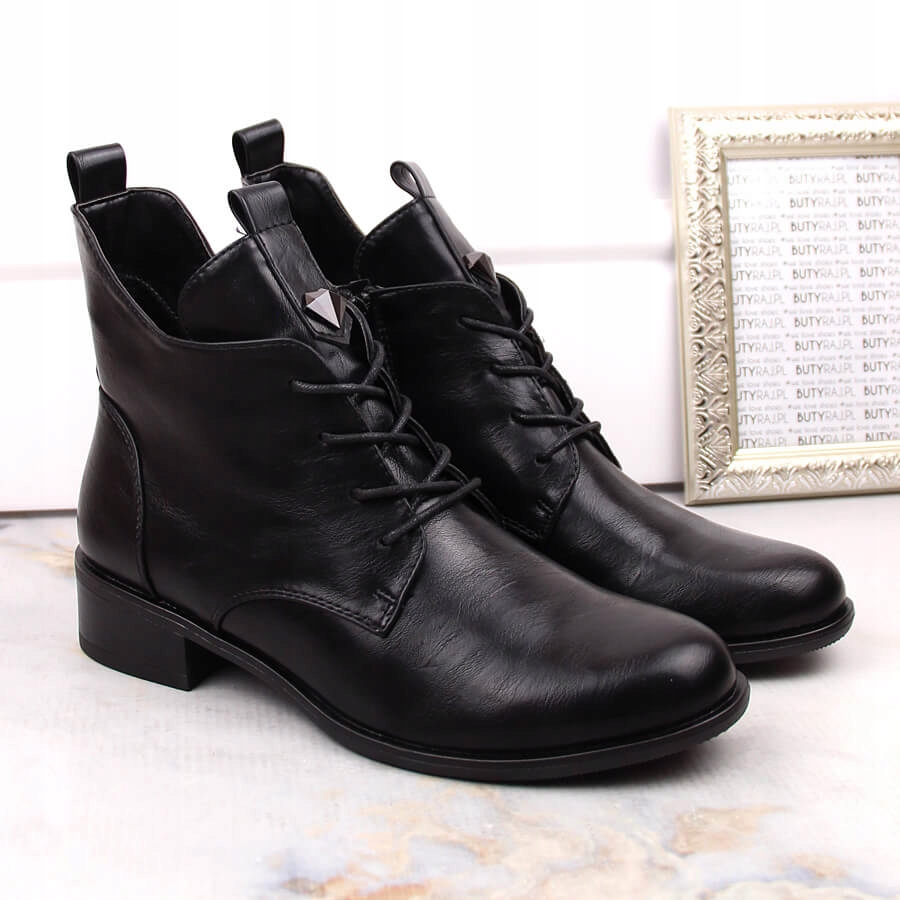 Botki damskie ocieplane czarne M.Daszyński 38 Rozmiar 38