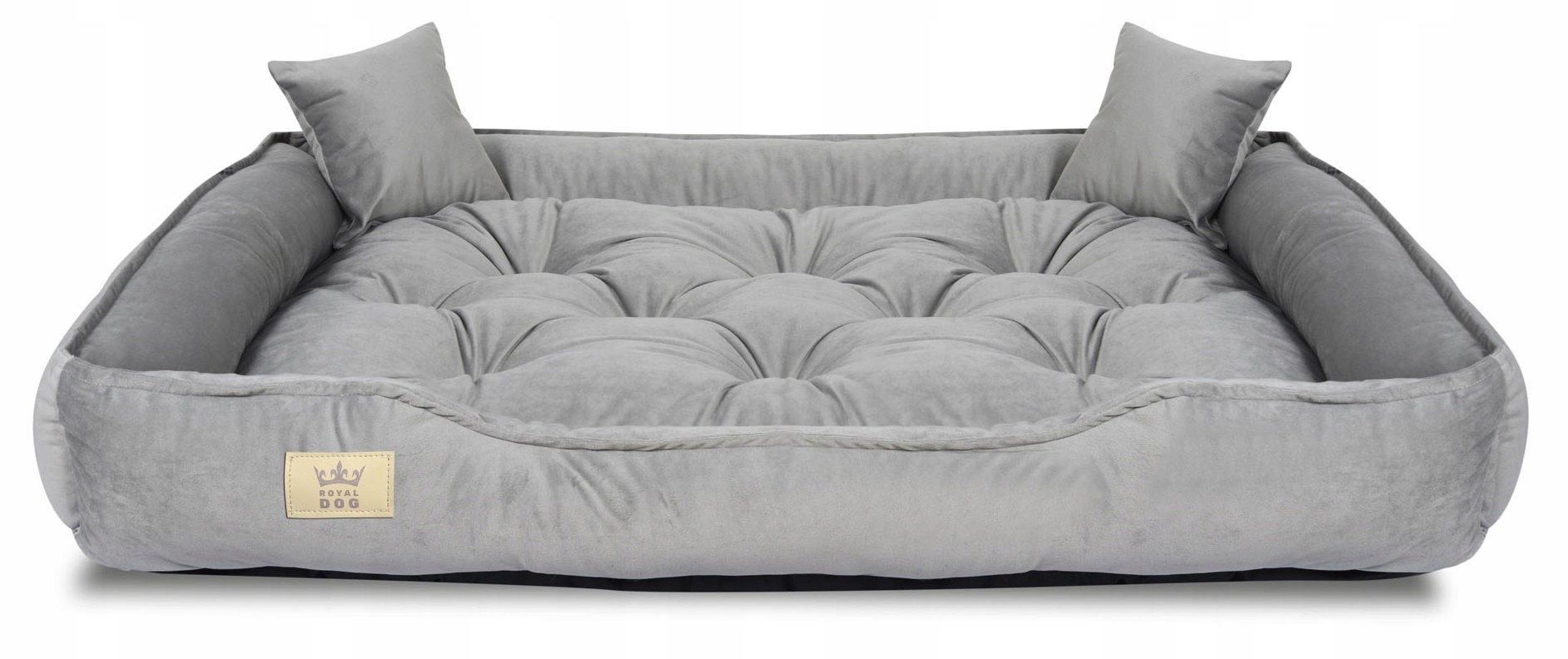 Levně pelíšek pro psa kotec 115x95 cm velur šedá XL