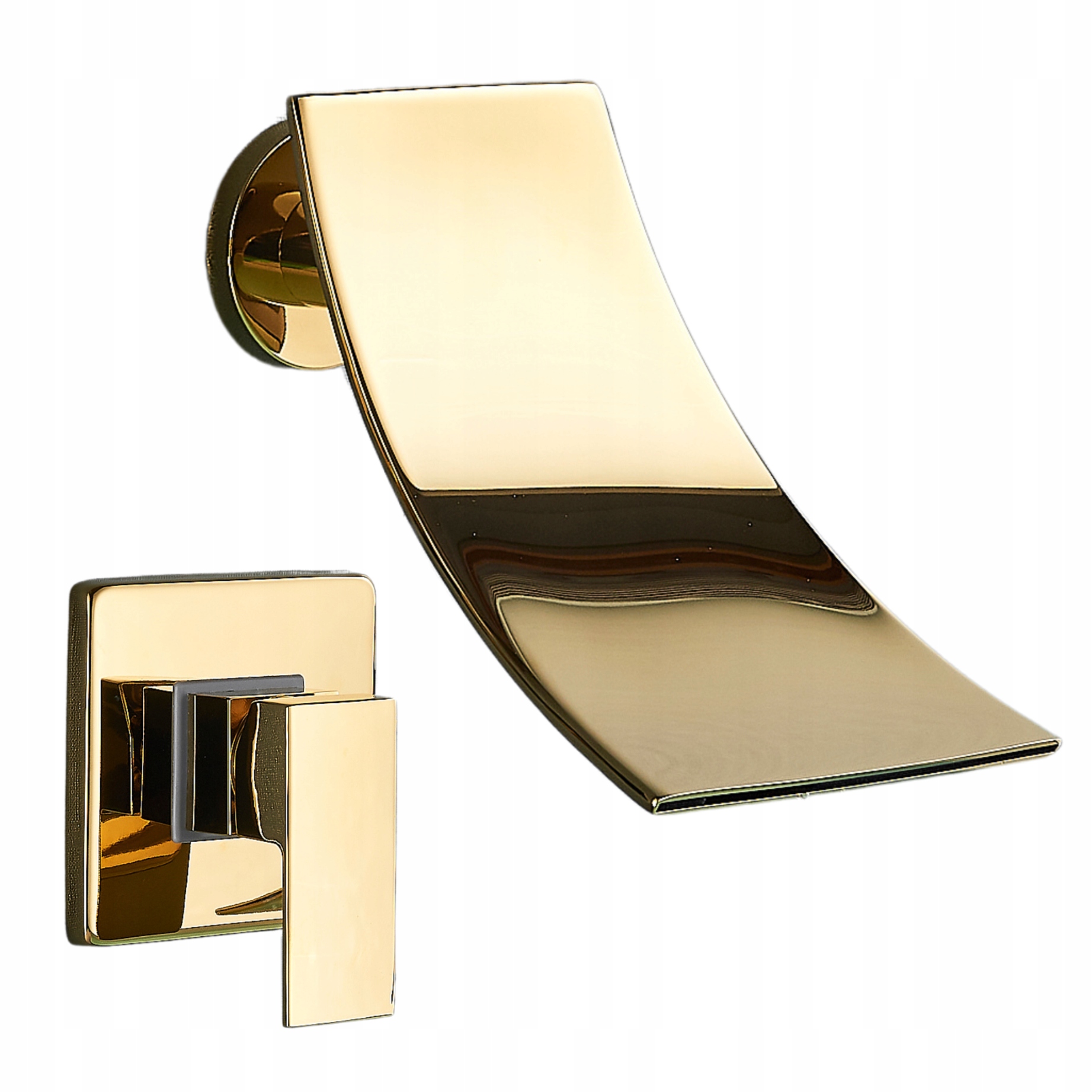 Baterie Do Umyvadla Vodopád Podomítková Baterie Zlatá Nástěnná