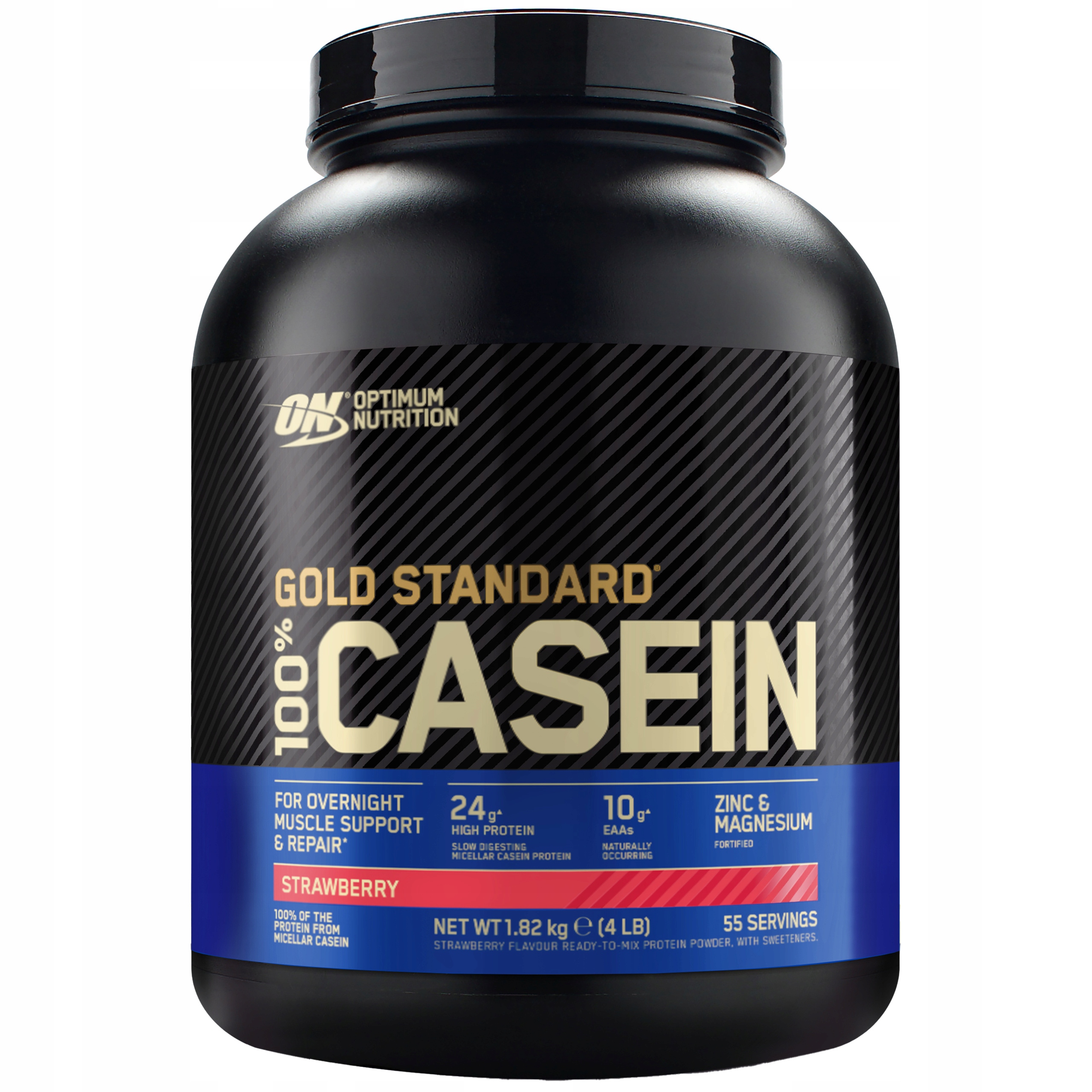 Optimum Nutrition Gold Standard Casein 1820 g Jahoda Noční protein