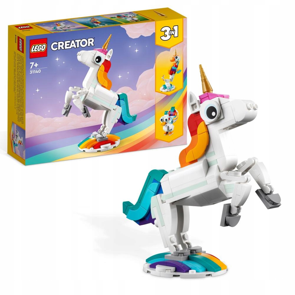 LEGO CREATOR Magiczny jednorożec 3w1 31140