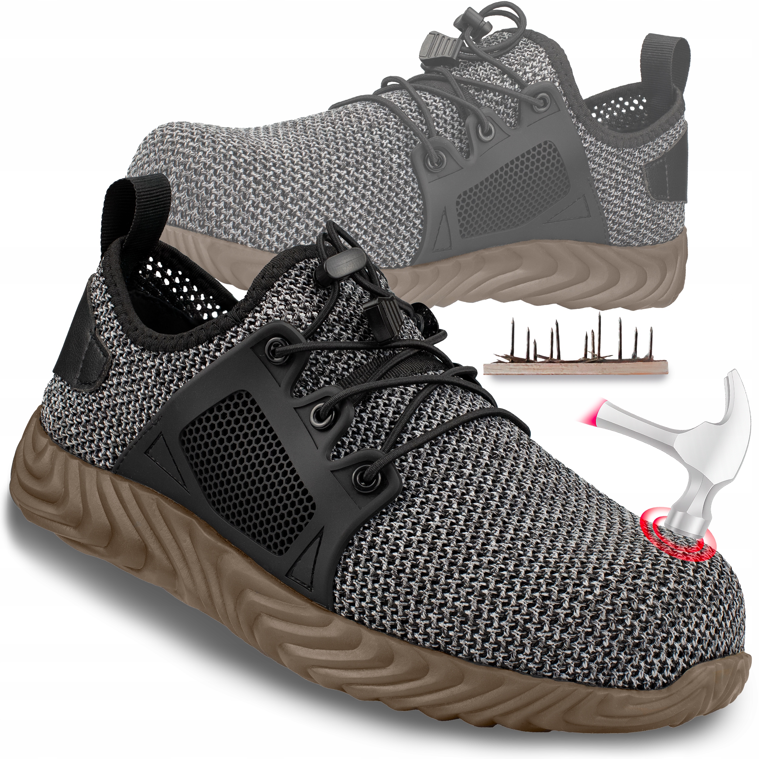 Buty Robocze Lekkie Oddychające Półbuty Męskie Z Noskiem Kevlar Letnie Fly