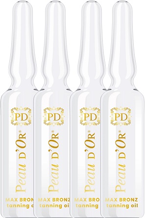 Peau dOr Max Bronz olejek do opalania w ampułkach ekstremalna moc