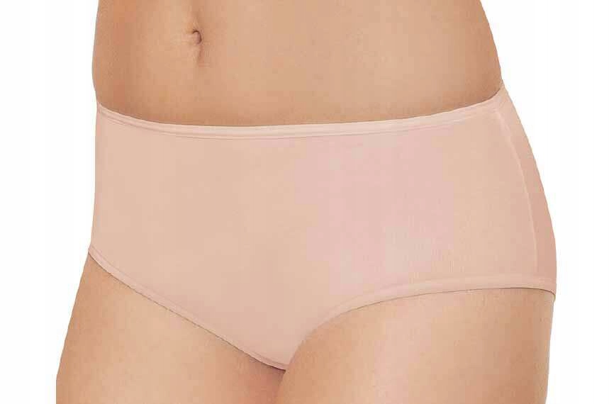 WADIMA 100185 majtki midi bawełna beż róż wygodne XL