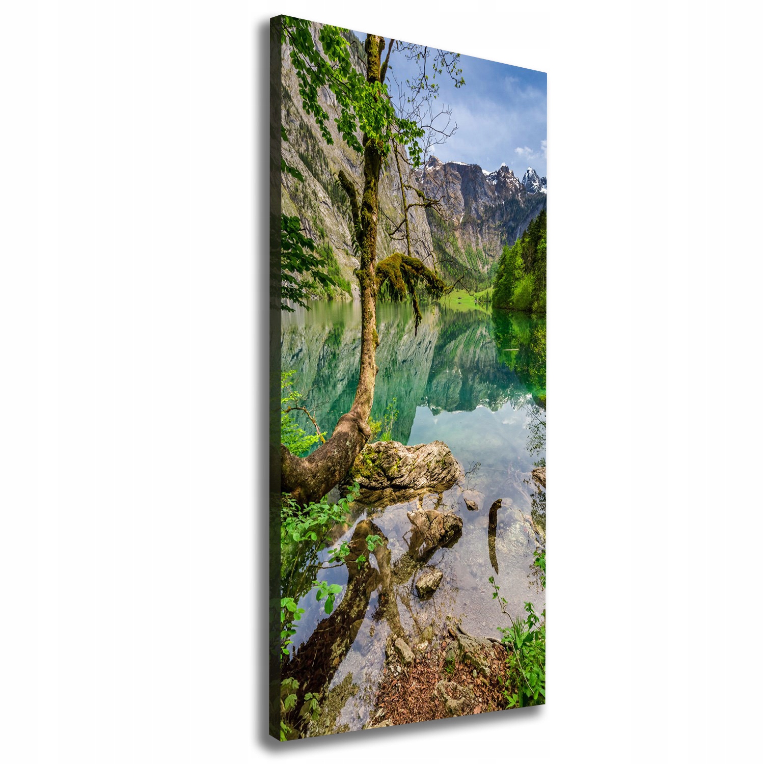 

Foto obraz na płótnie Jezioro w górach 50x125 cm