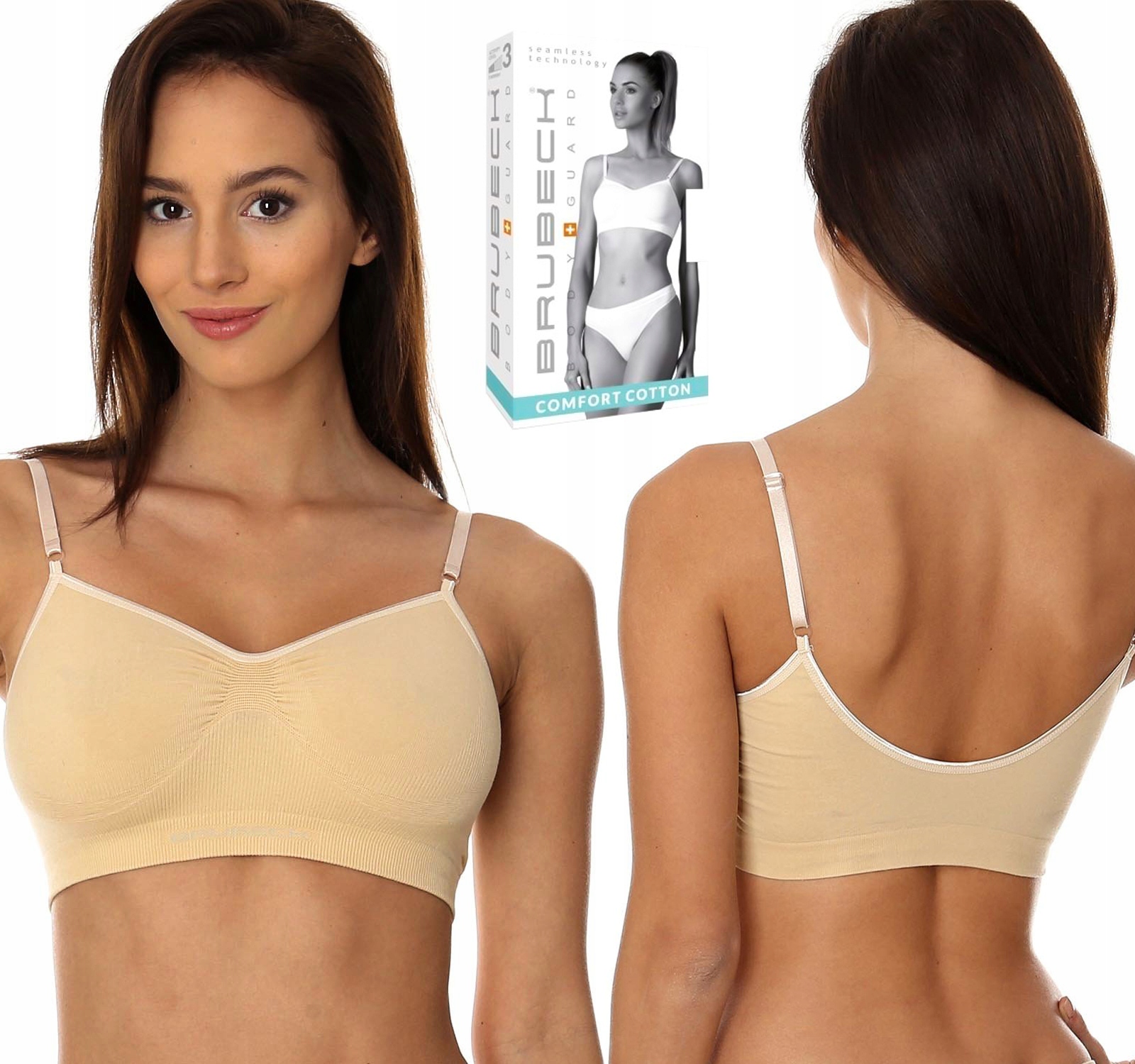 

Brubeck BRA00012A biustonosz sportowy beżowy 80C