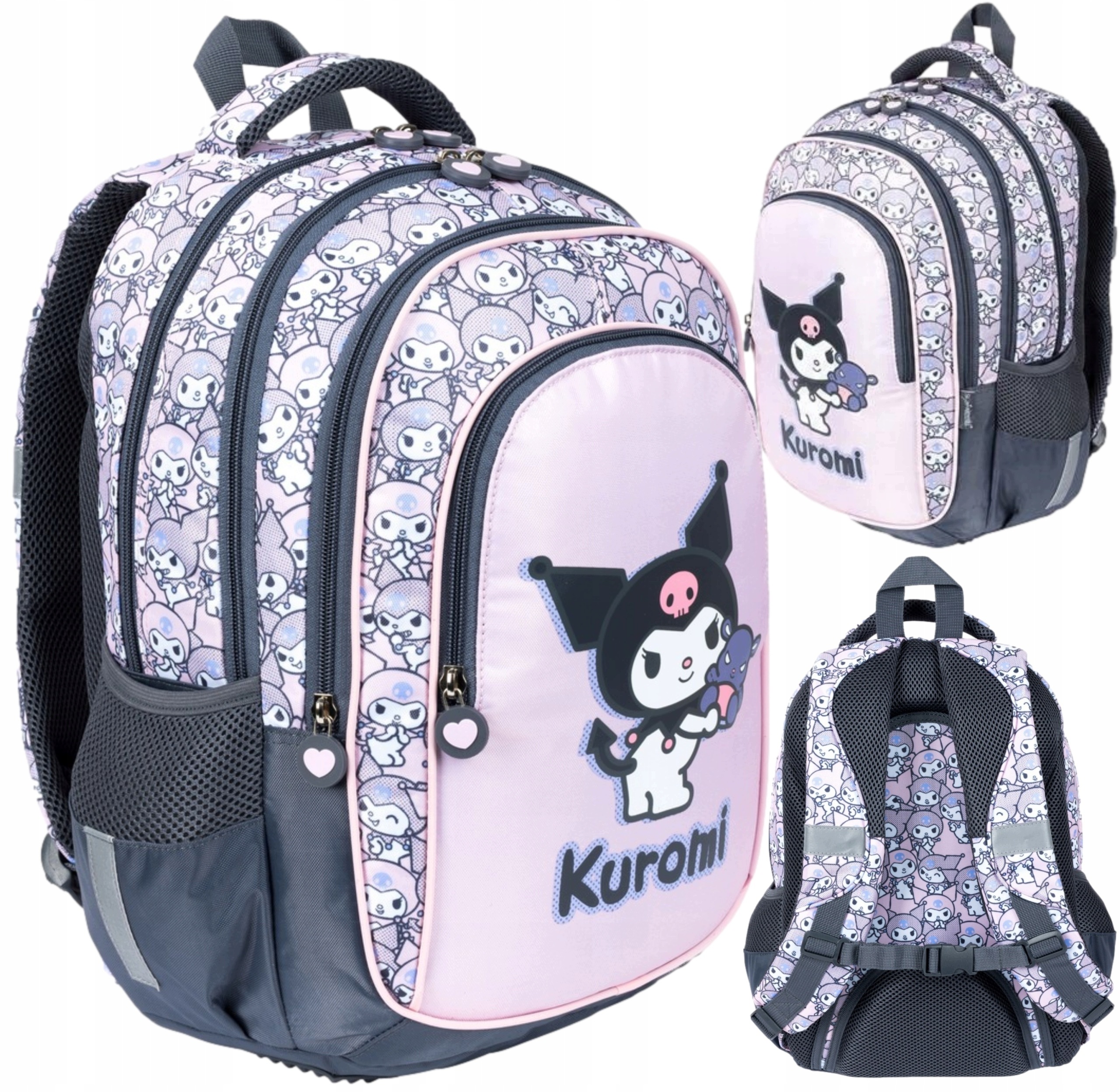 Plecak St.majewski Dla Dziewczyny 4-komorowy Kuromi Pink