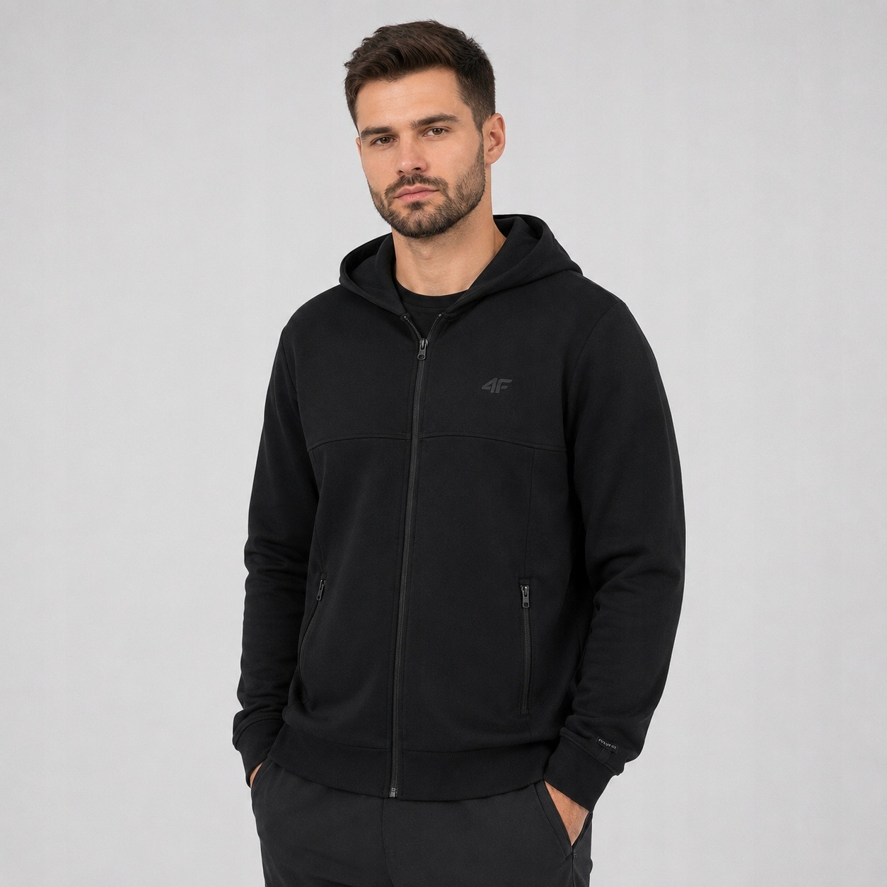 Pánská Mikina 4F Rozepínací S Kapucí S Kapucí 3XL M1537