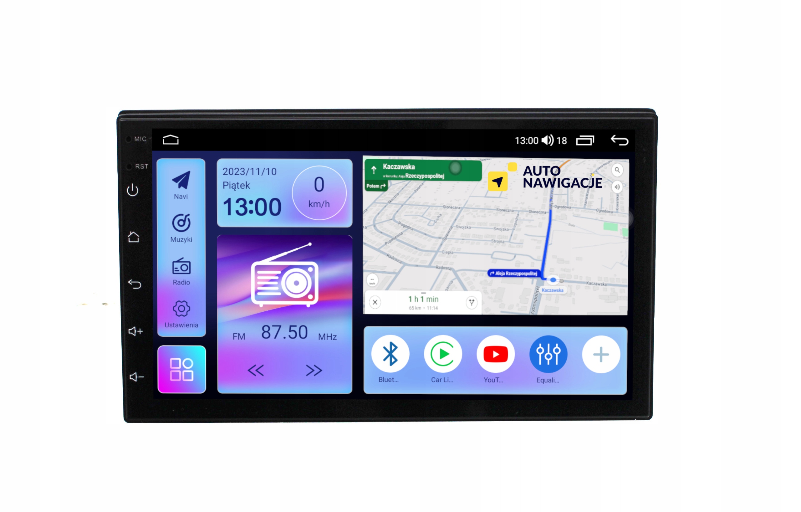 7-calowe 2DIN RADIO NAWIGACJA SAMOCHODOWA GPS CARPLAY 8GB 128GB Marka SMART-AUTO