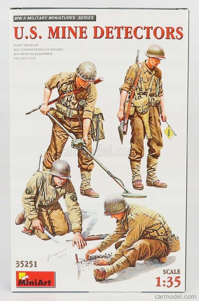Miniart Figures U.s. Mine Detectors 1:35