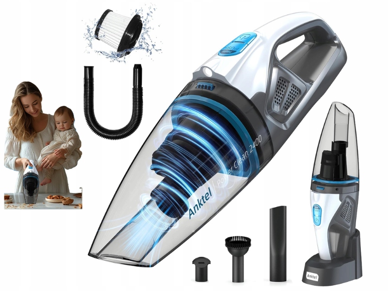 Vysavač Akumulátorový Vysavač Mini do Domu i Auta Silný 9500 Pa