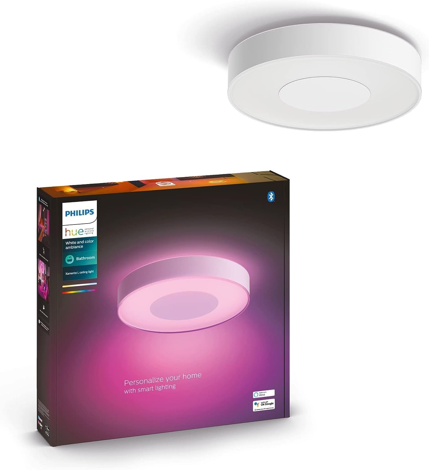 Stropné Svietidlo svietidlo Philips Hue Xamento L 52,5 W IP44 Rgb Led Tw Smart