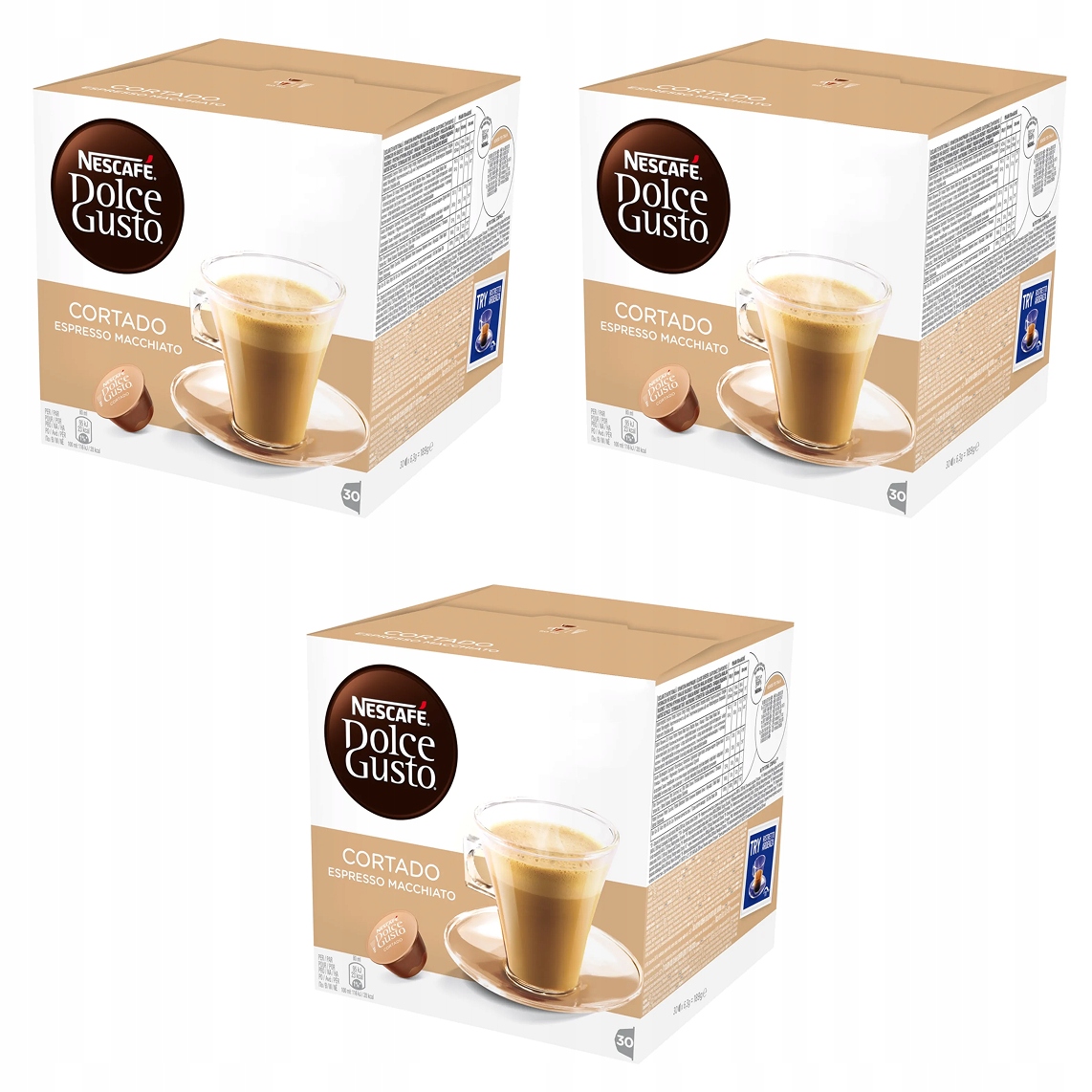 Levně Kapsle Nescafè Dolce Gusto Cortado 3x16 (48ks) Mléčně-kávové