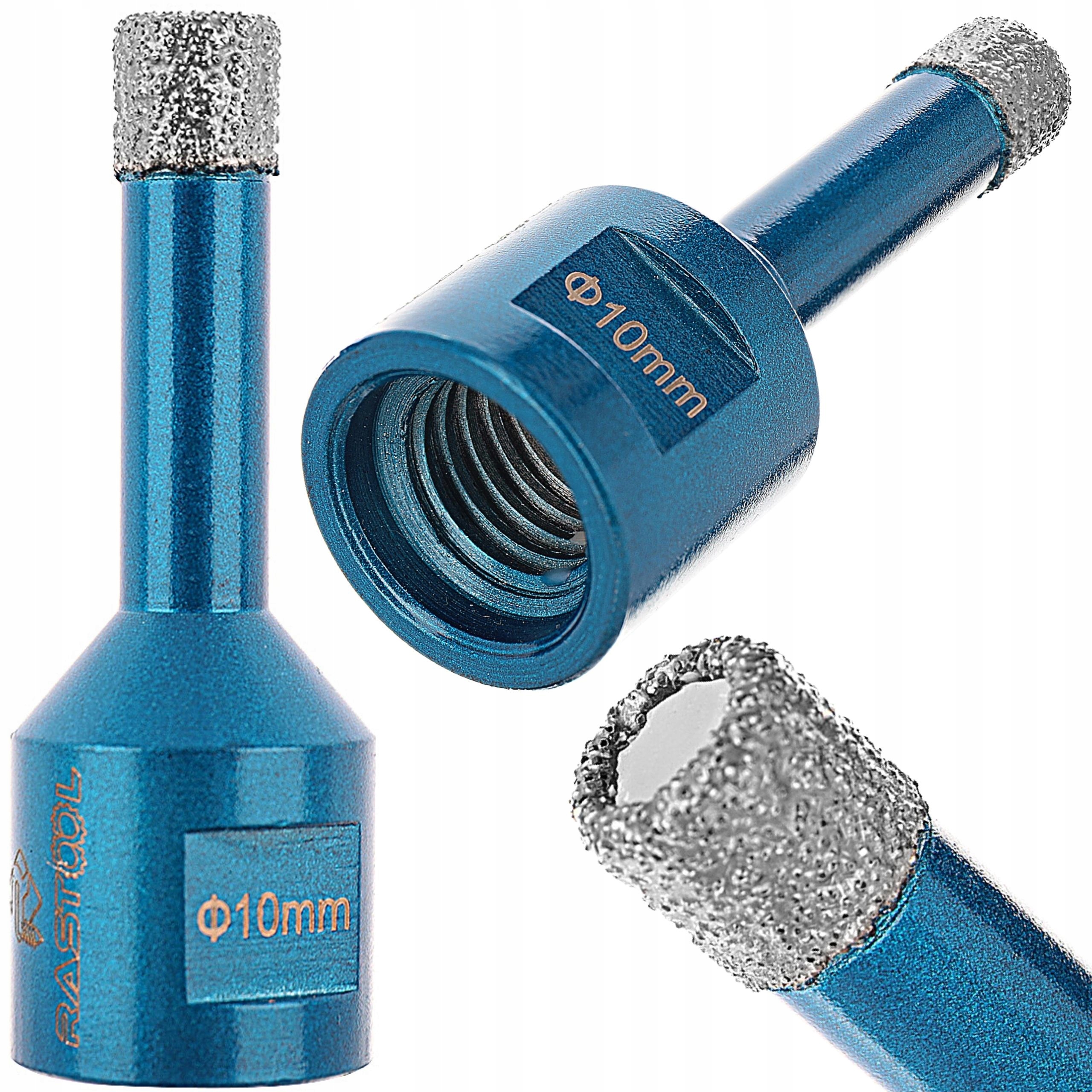 WIERTŁO DIAMENTOWE 10MM KORONKA M14 DO SZLIFIERKI TWARDEGO GRESU GLAZURY RS