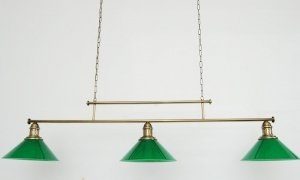 Biliardová lampa, mosadzný luster, lampa nad stôl