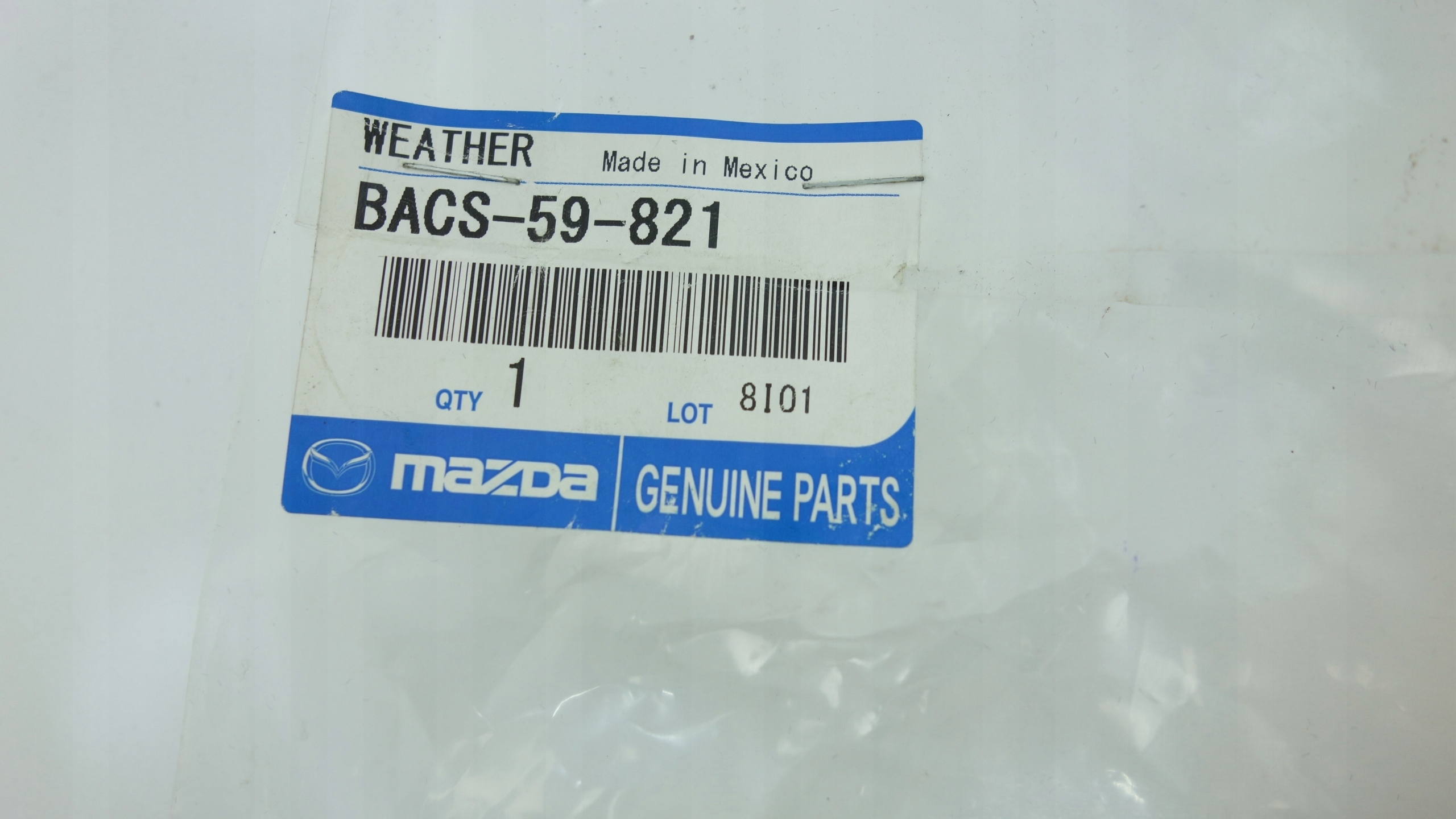 MAZDA 3 IV 2018- gasket moulding dust door right front BACS-59-821