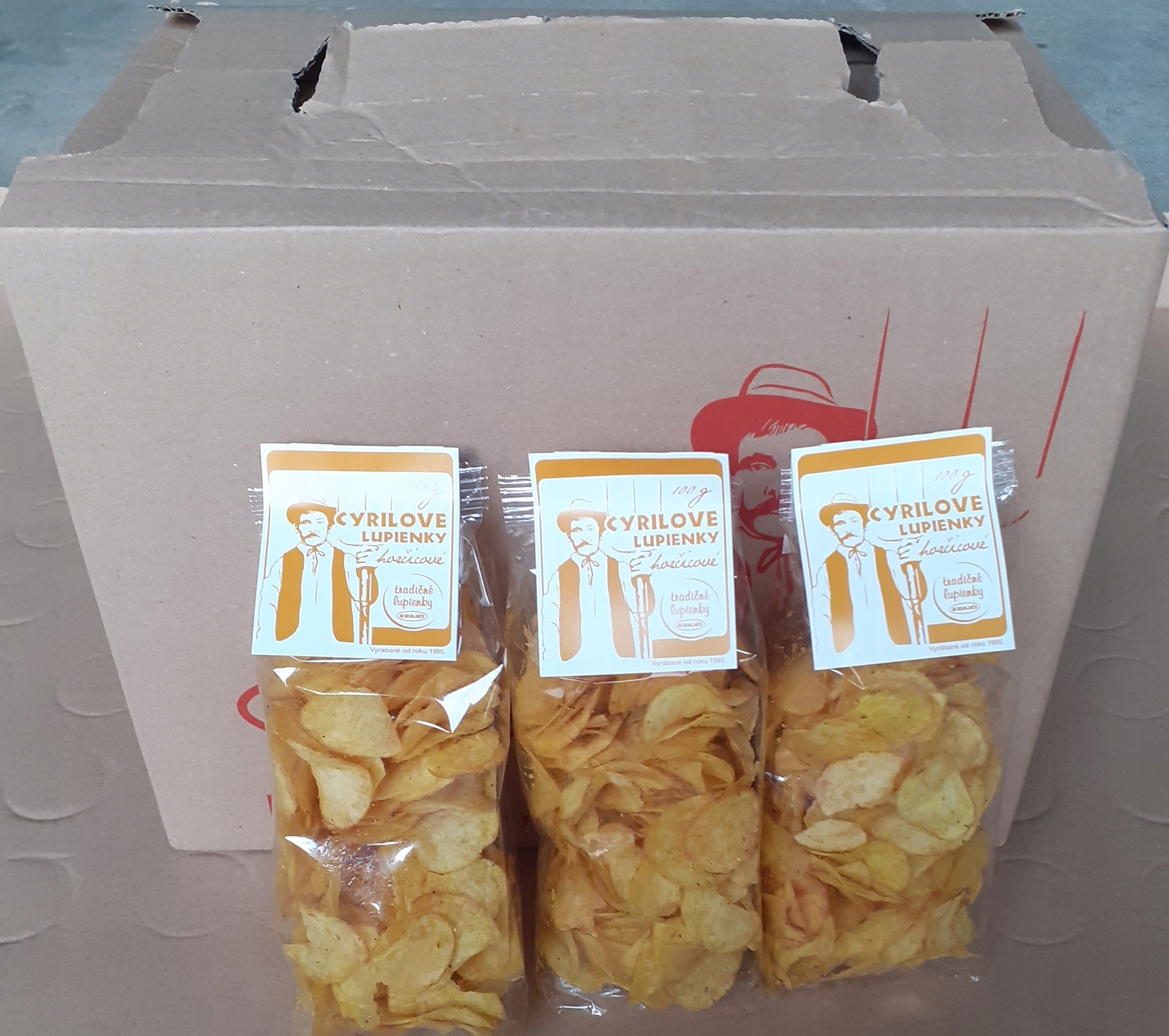 Cyrilovy Bramburky musztardowe czeskie chipsy 100 g x 20 (opakowanie)