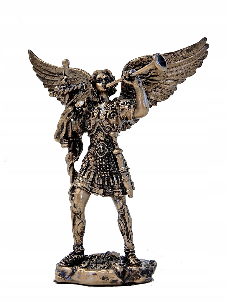 ARCHANIOŁ GABRIEL FIGURKA TRĄBA SZTANDAR PREZENT v