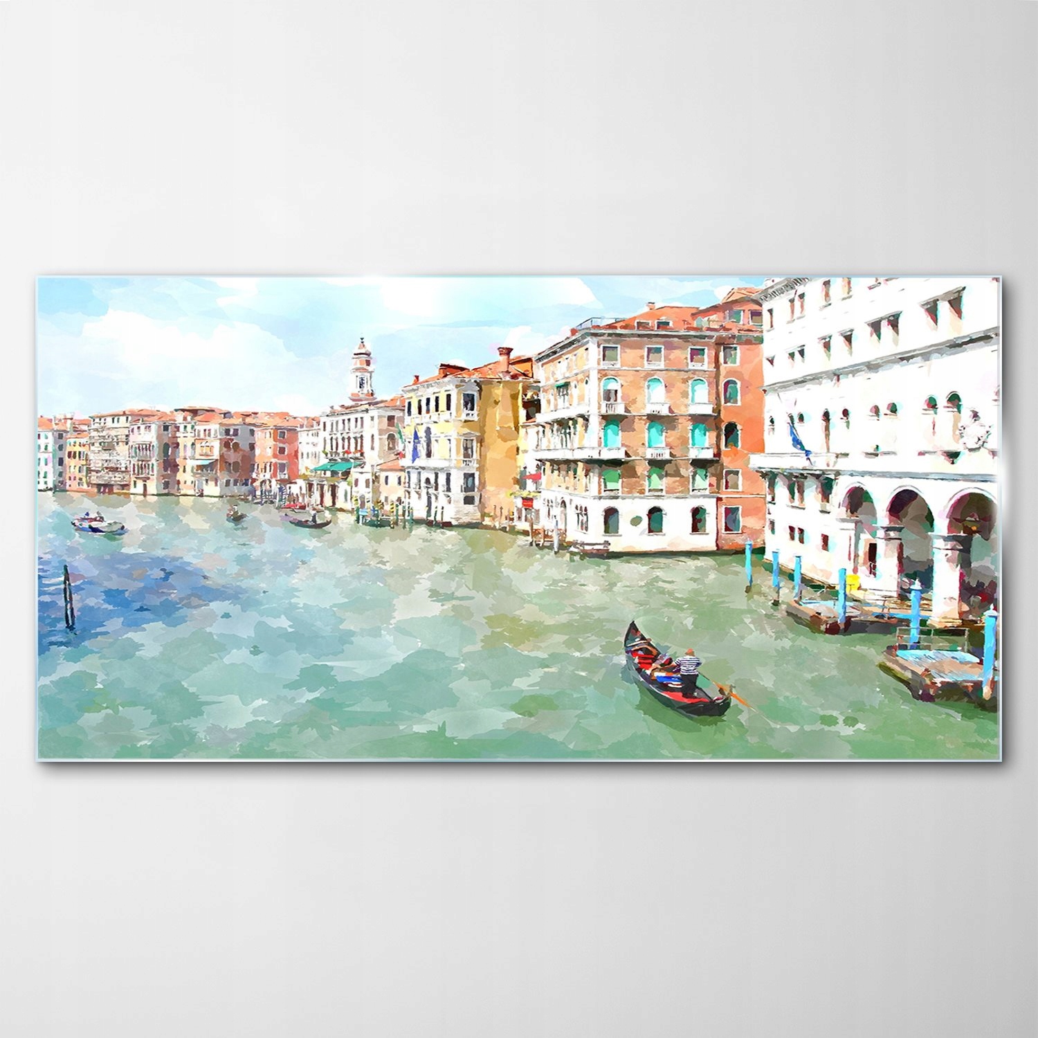 

Obraz na Szkle Dekor Wenecja Włochy Łódki 120x60