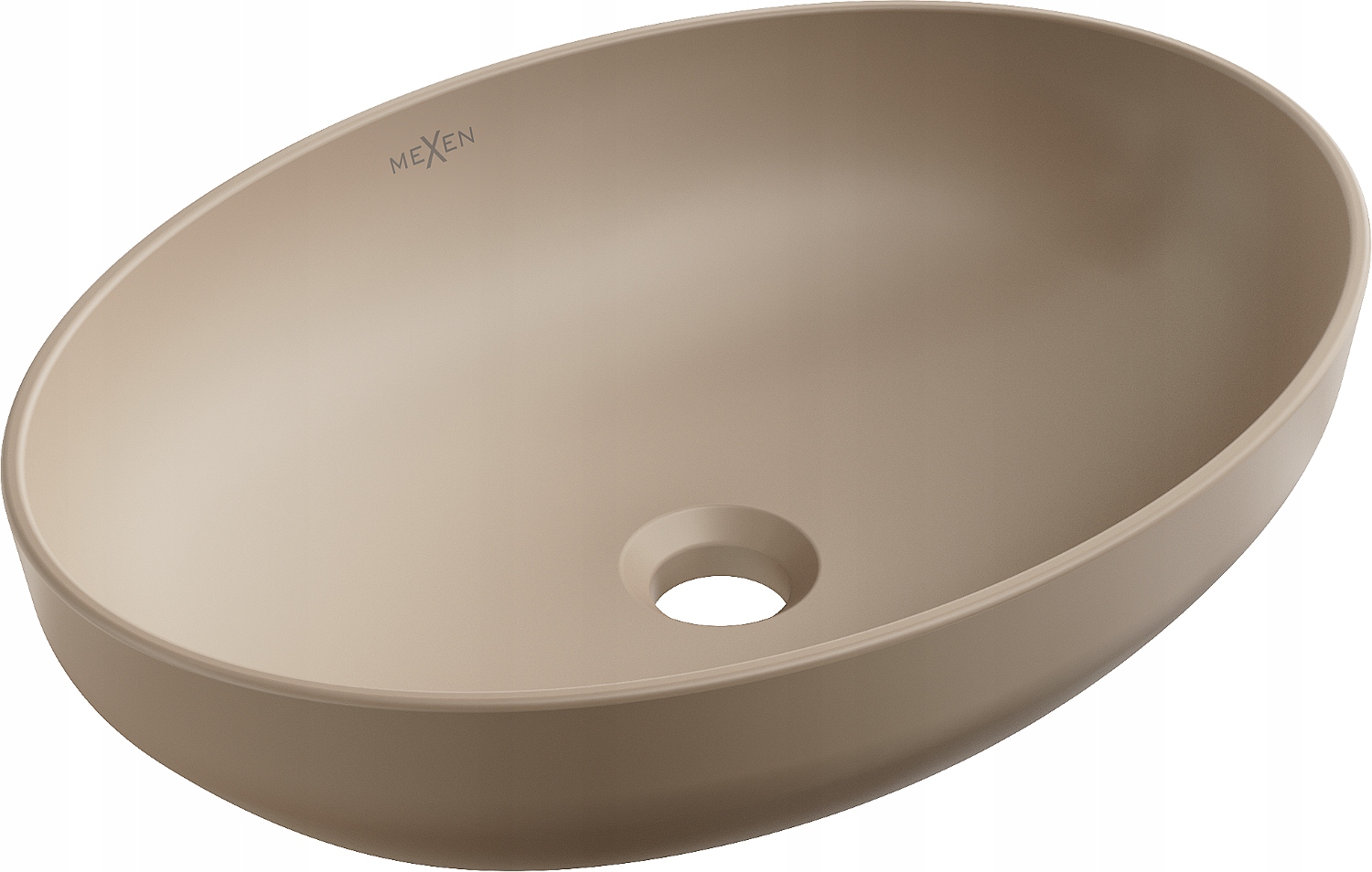 Umywalka nablatowa owalna Mexen Cornelia 50x37 ceramiczna cappucino mat