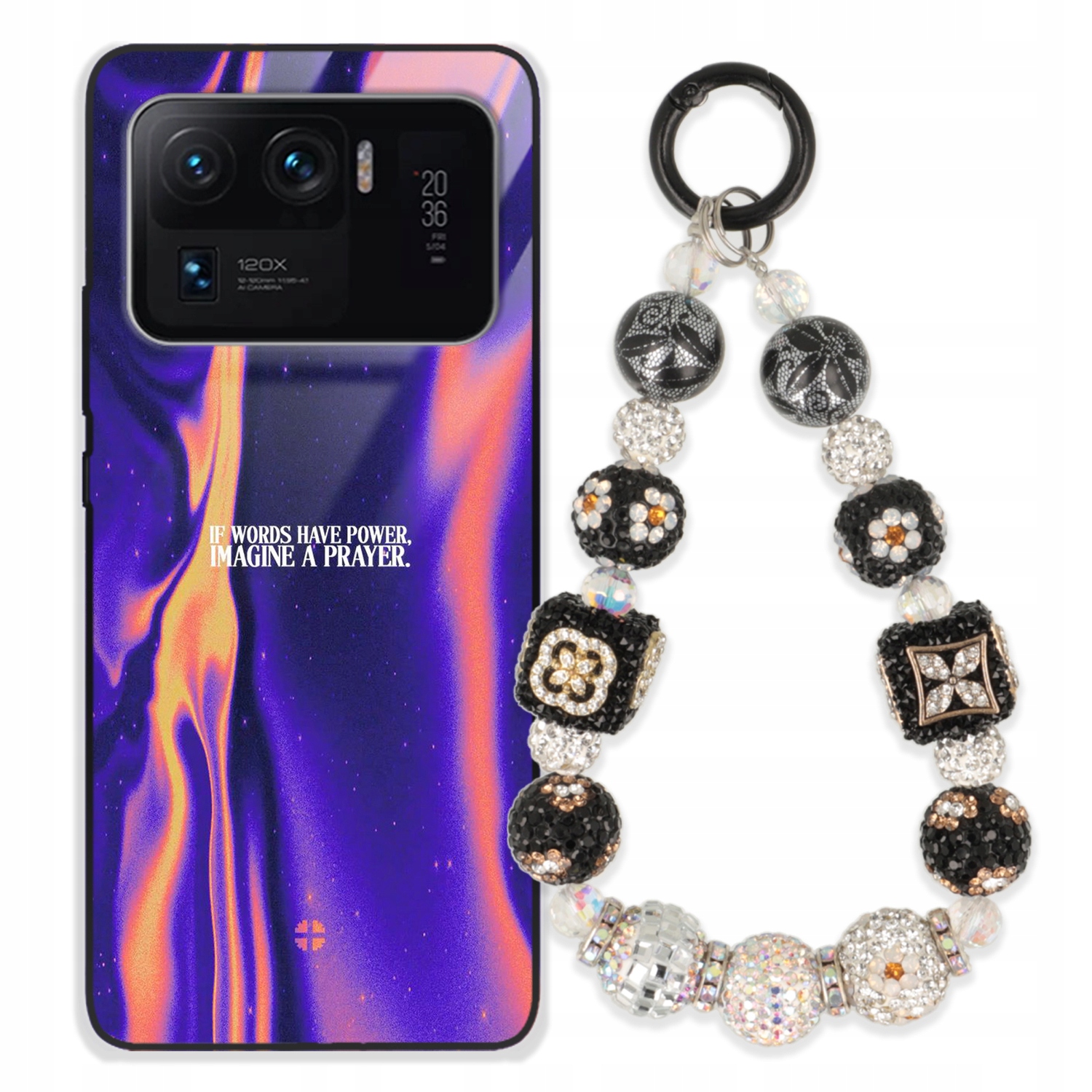 Etui Pre Xiaomi Mi 11 Ultra Glass Kľúčenka Elegantné Premium Puzdro Wz