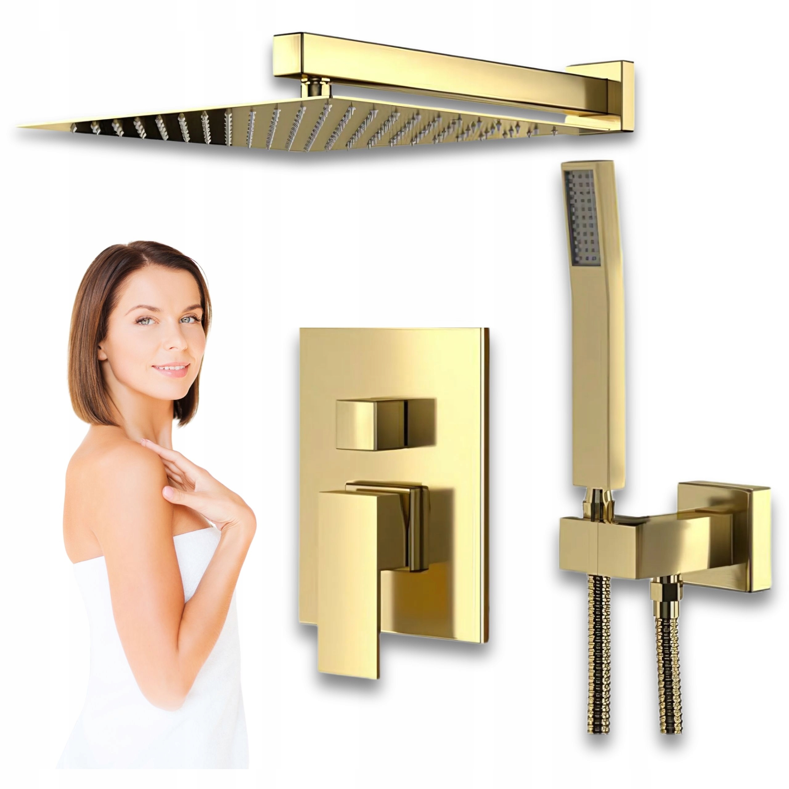 Sprchový Set Pod Omítku Basilio Zlatý Smartbox