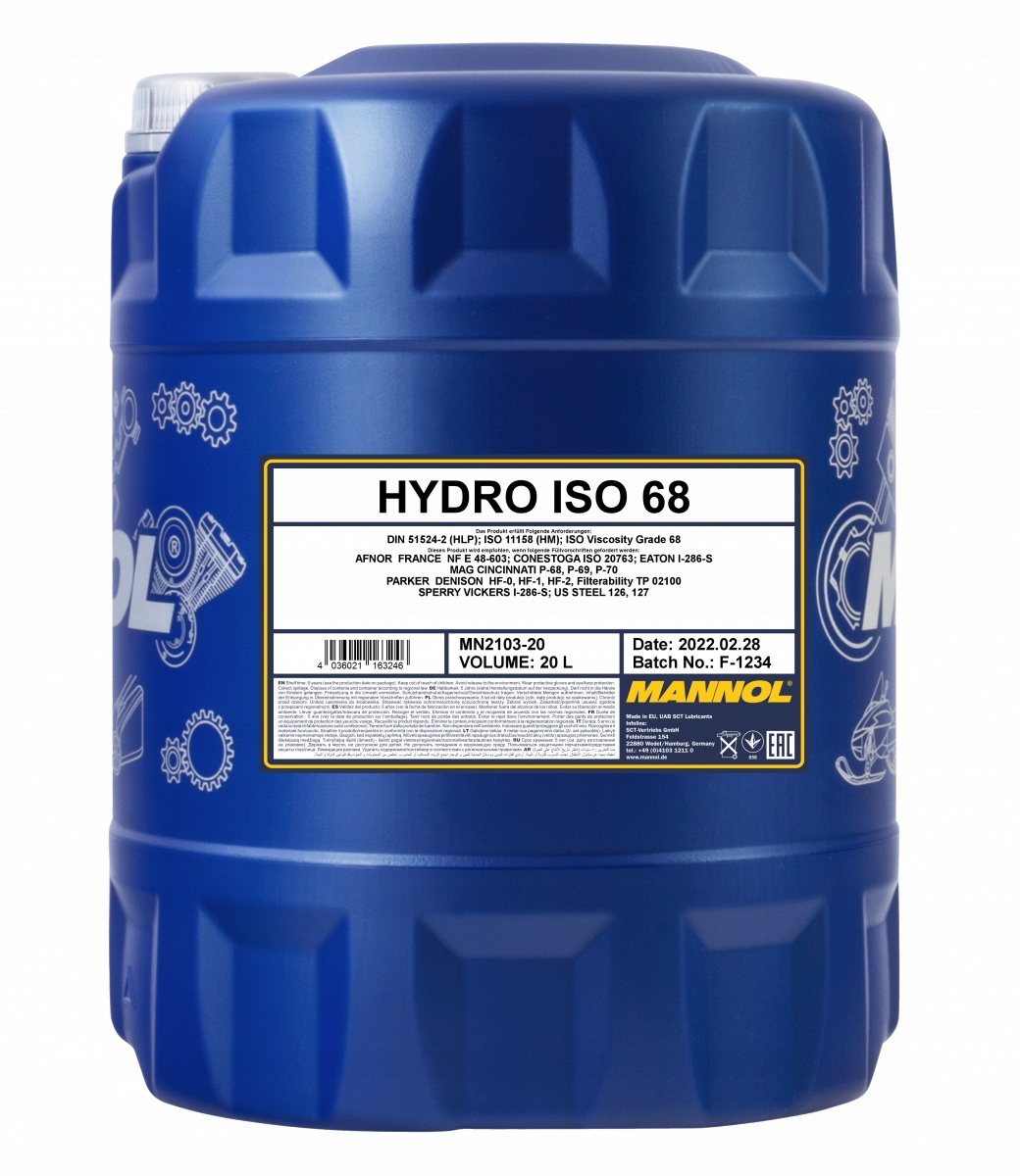 OLEJ HYDRAULICZNY MANNOL HYDRO HLP-68 20L