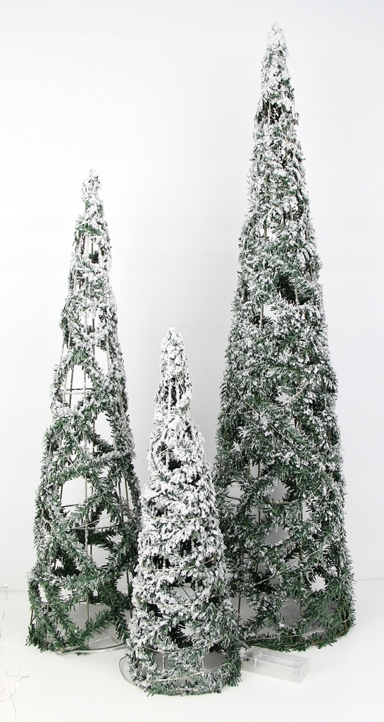 CHOINKA OŚNIEŻONA STOŻEK z 40x LED 80cm wys. Marka inna