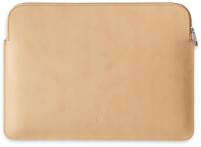BALTAN Etui skórzane z zamkiem do MacBooka Air 15" M5 beżowe — 5