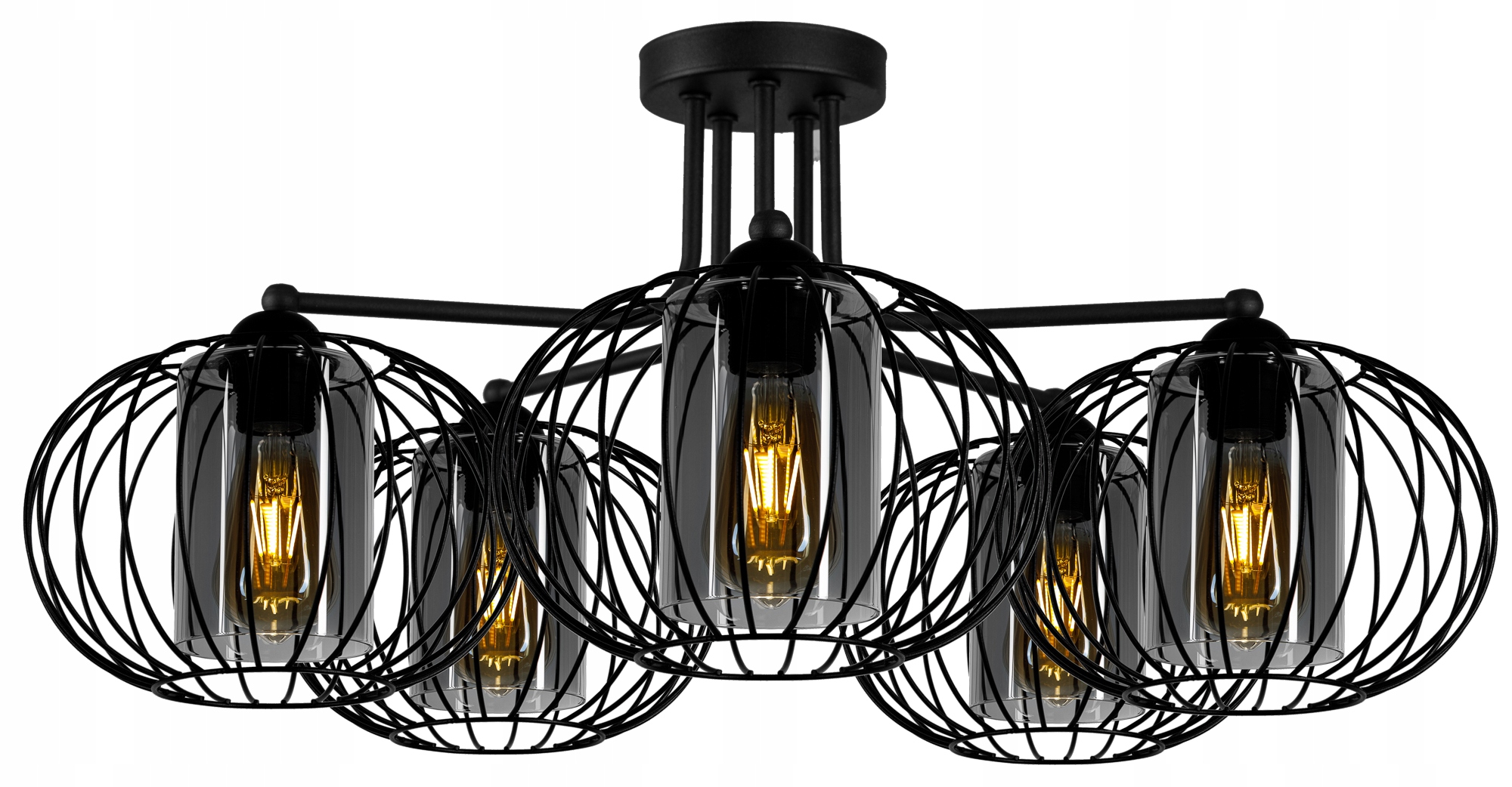 

Nowoczesna Lampa Wisząca Sufitowa Szkło Loft Led