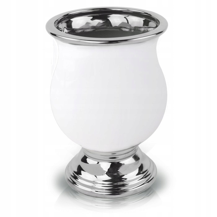 

Doniczka Ceramiczna Osłonka Wazon Urna Biała 21 CM