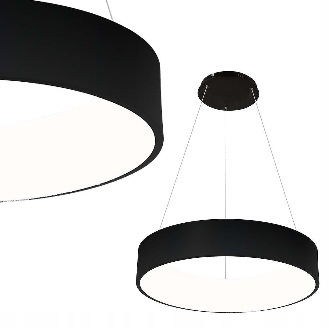 Závěsná lampa Milagro Ohio moderní černá 40W Led Cct 7 cm