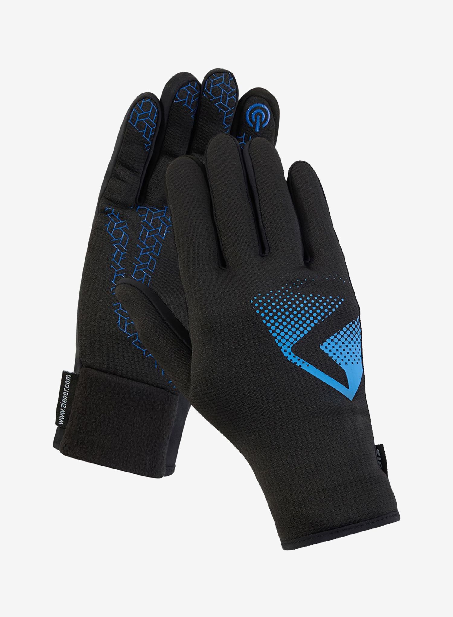 Rękawiczki Ziener Ickoso Touch black/cobalt blue 8 (M)
