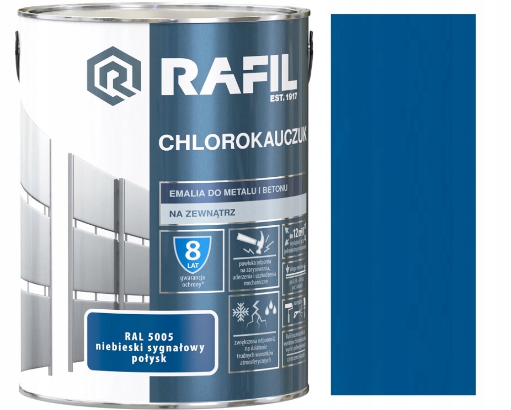 

Rafil Emalia Chlorokauczukowa 10L Niebieski 5005
