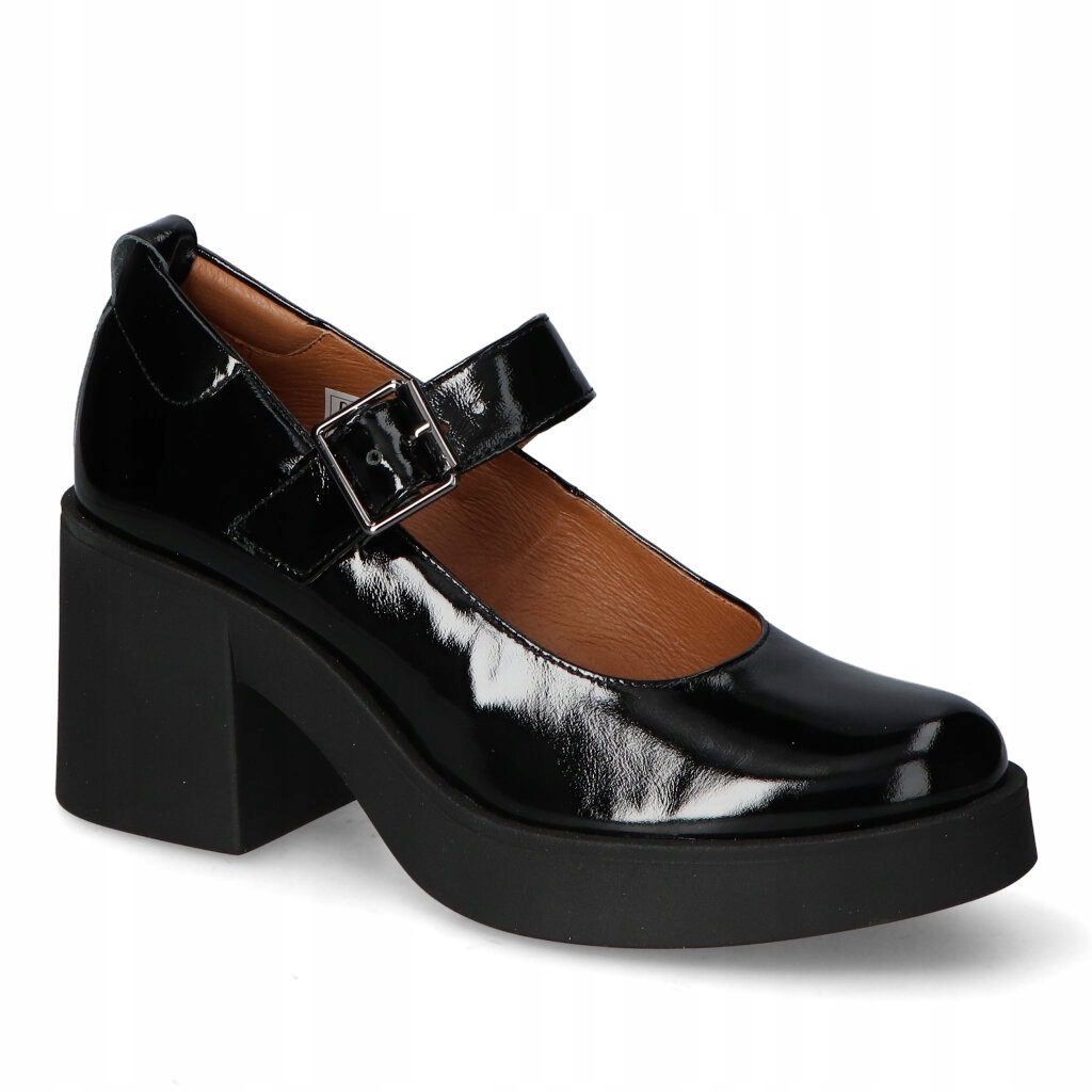 Dámské polobotky na podpatku Boty Gamis Černé Lakované 40