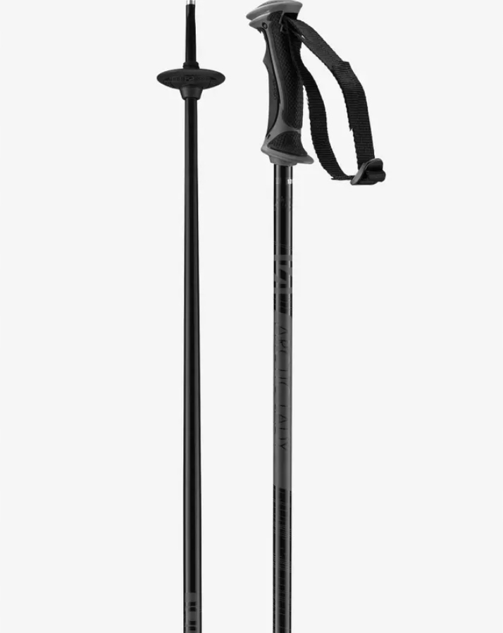 Kijki Narciarskie Damskie Aluminium Lekkie Wytrzymałe Czarne 120cm