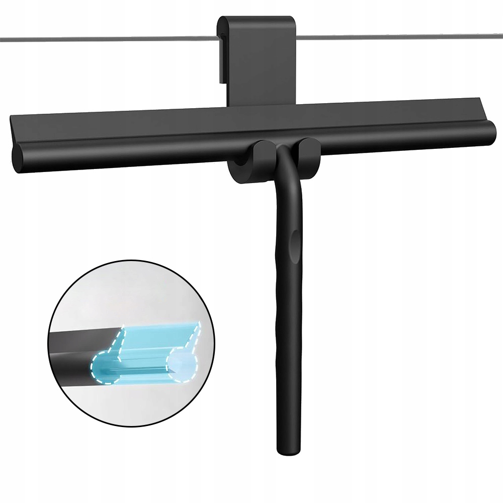 Levně Stěrka Na Vodu, Pára Skel, Ergonomická Protiskluzová Rukojeť, Černá