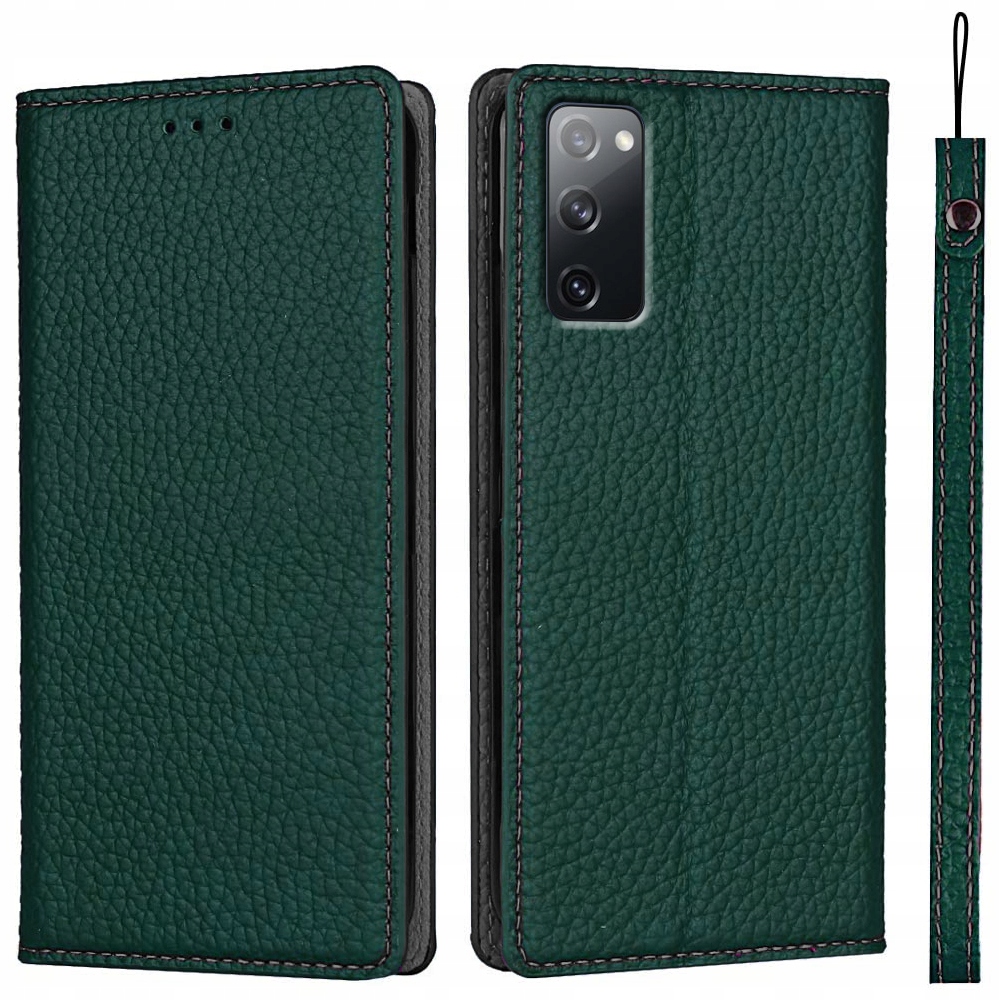 Skórzane Etui z Klapką do Samsung Galaxy S20 Fe, pokrowiec portfel Skóra