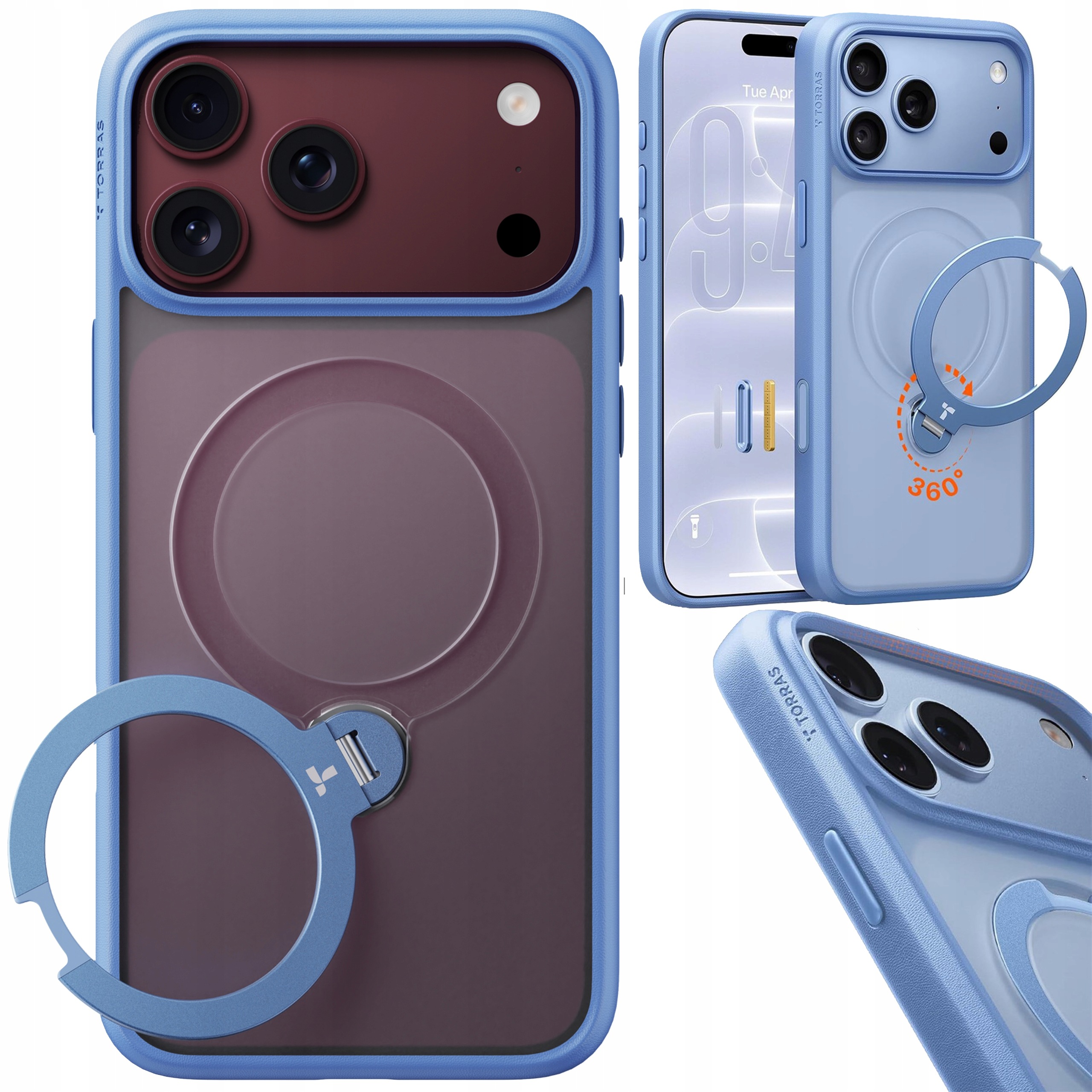 Etui Torras do iPhone 18 Pro Max 17 Pro Max Spin Case Obudowa z MagSafe
