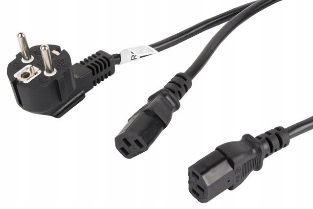 Lanberg Kabel Zasilający Y Do Komputer Ups Serwer 2X Iec 320 C13 Długi 1 8M
