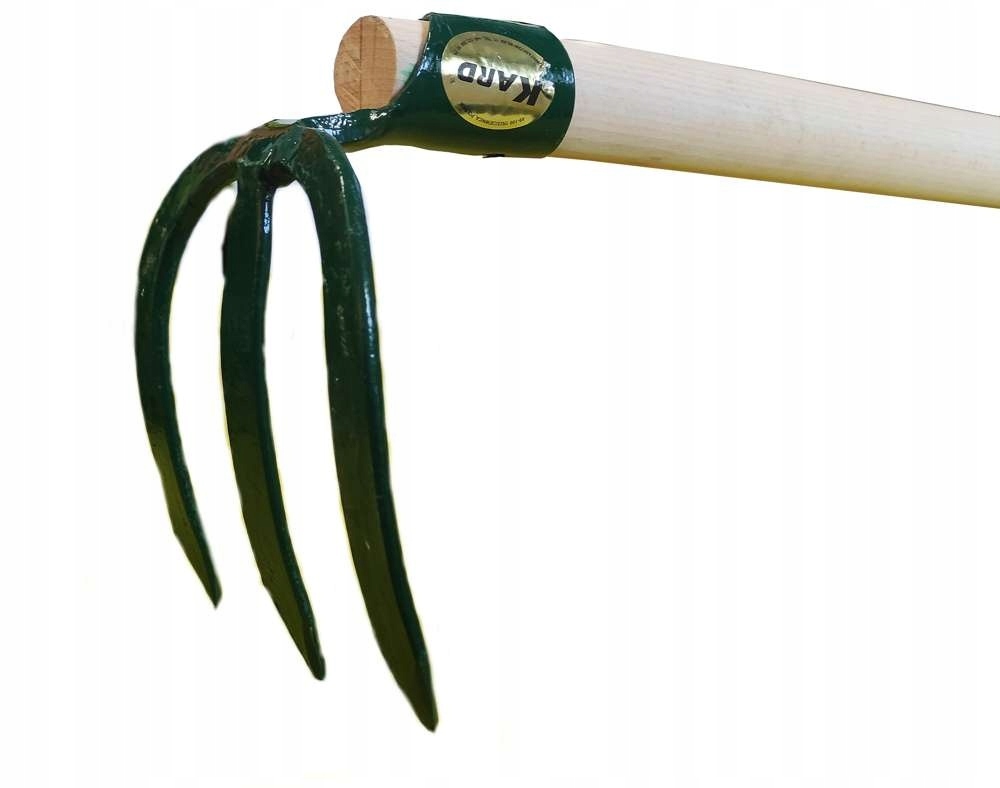 Motyka 15 cm 3 zuby z oceli s dřevěnou násadou 100 cm Č. 210 Kard