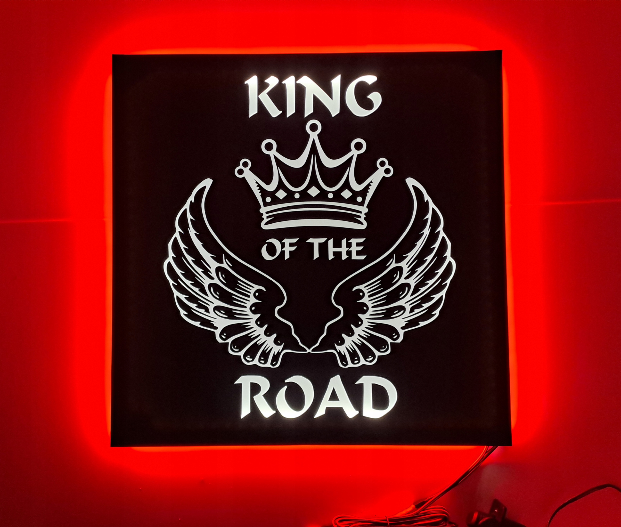 Led tabuľa King Of The Road nad posteľ s podsvietením kabíny Tir Lkw