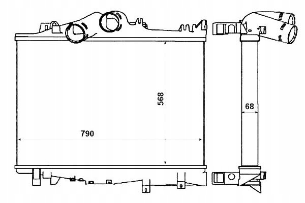 INTERCOOLER MERCEDES ATEGO ATEGO 2 OM900.912-OM924 Producent części NRF