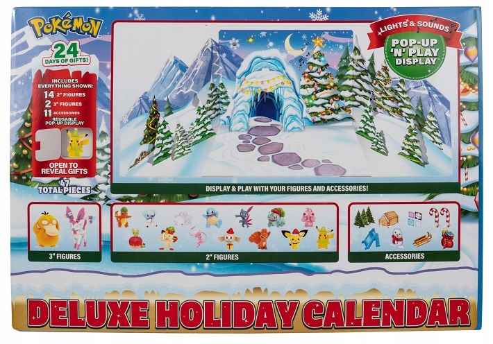 Адвент-календарь Pokemon Deluxe PKW2690, 16 фигурок и диорама со светом и звуком, от 4 лет — фото 8