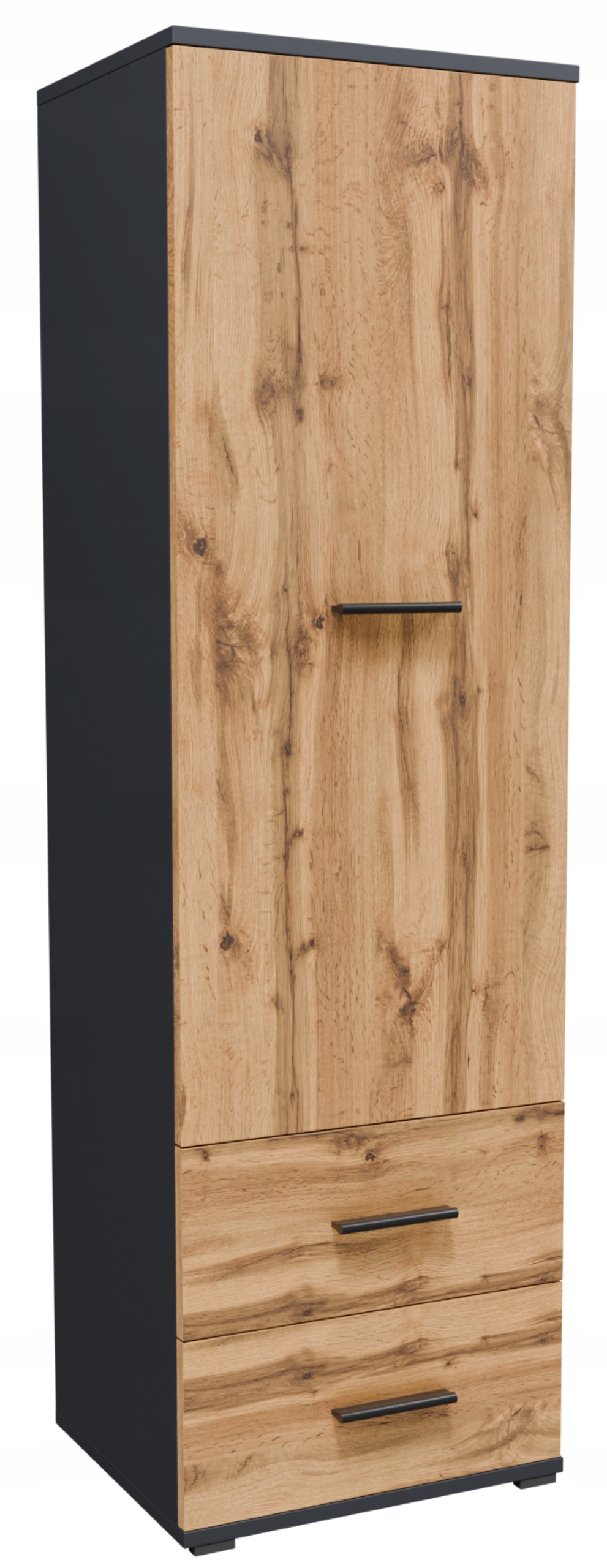 Skříň uzamykatelný regál CR3-ST1 130 cm grafit-wotan zásuvky police kancelář