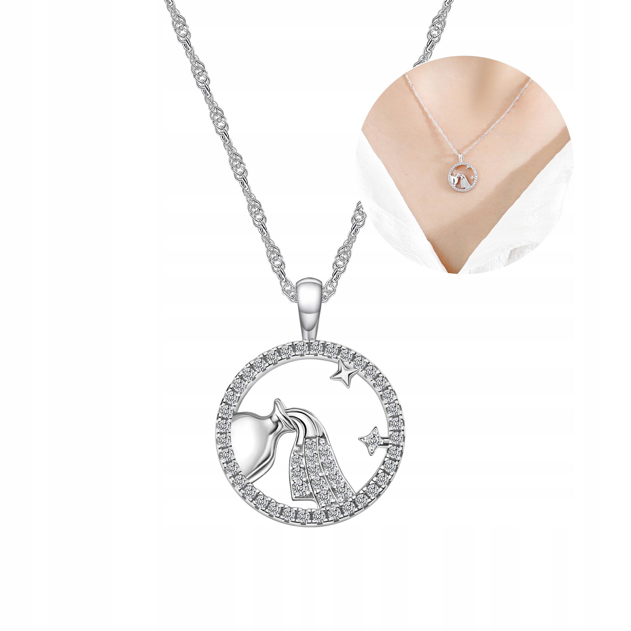 Stříbrný dámský náhrdelník stříbro znamení zvěrokruhu vodník stříbro o ryzosti 925