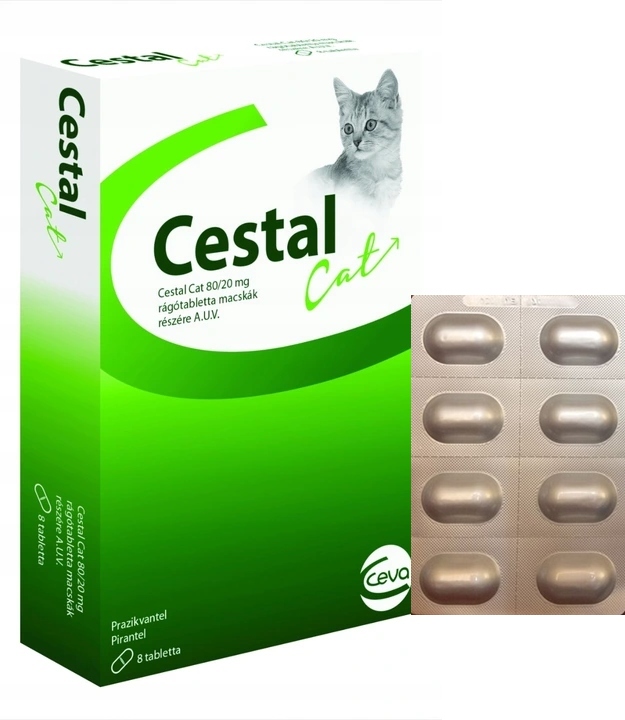 Cestal Tabletki na odrobaczenie na pasożyty dla kotów 8 tabletek