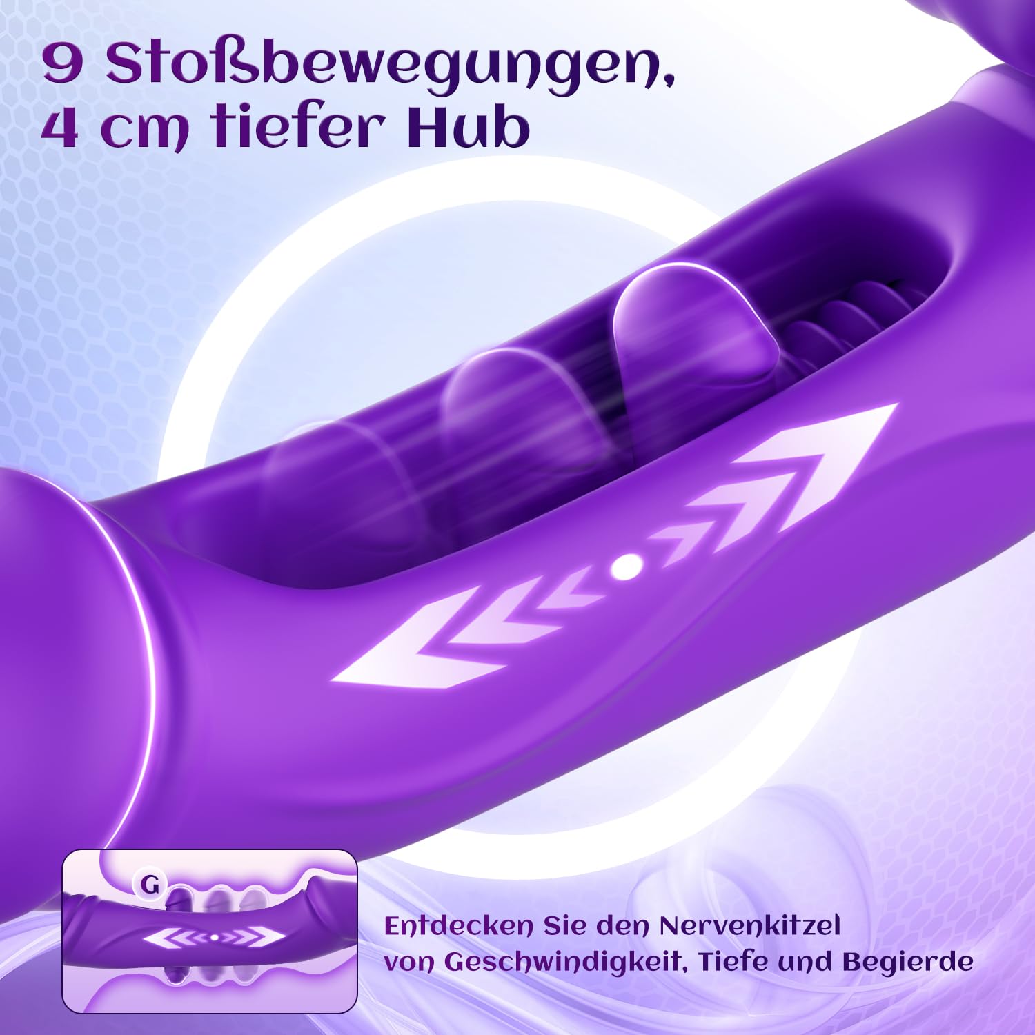 DILDO VIBRATOR Dla Kobiet Z Funkcją Wibracji i Stymulacji G Punktu — miniatura 3