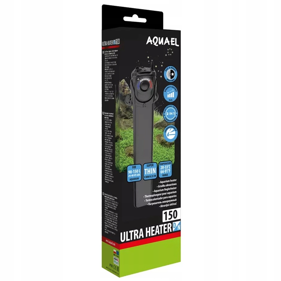 Levně Ohřívač Aquael Ultra Heater D&n 150 W Pro Akvárium 90-150 L S Termostatem